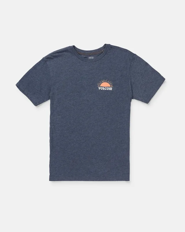 Little Boys Sunshiney Short Sleeve Tee - Navy Heather sold by Volcom