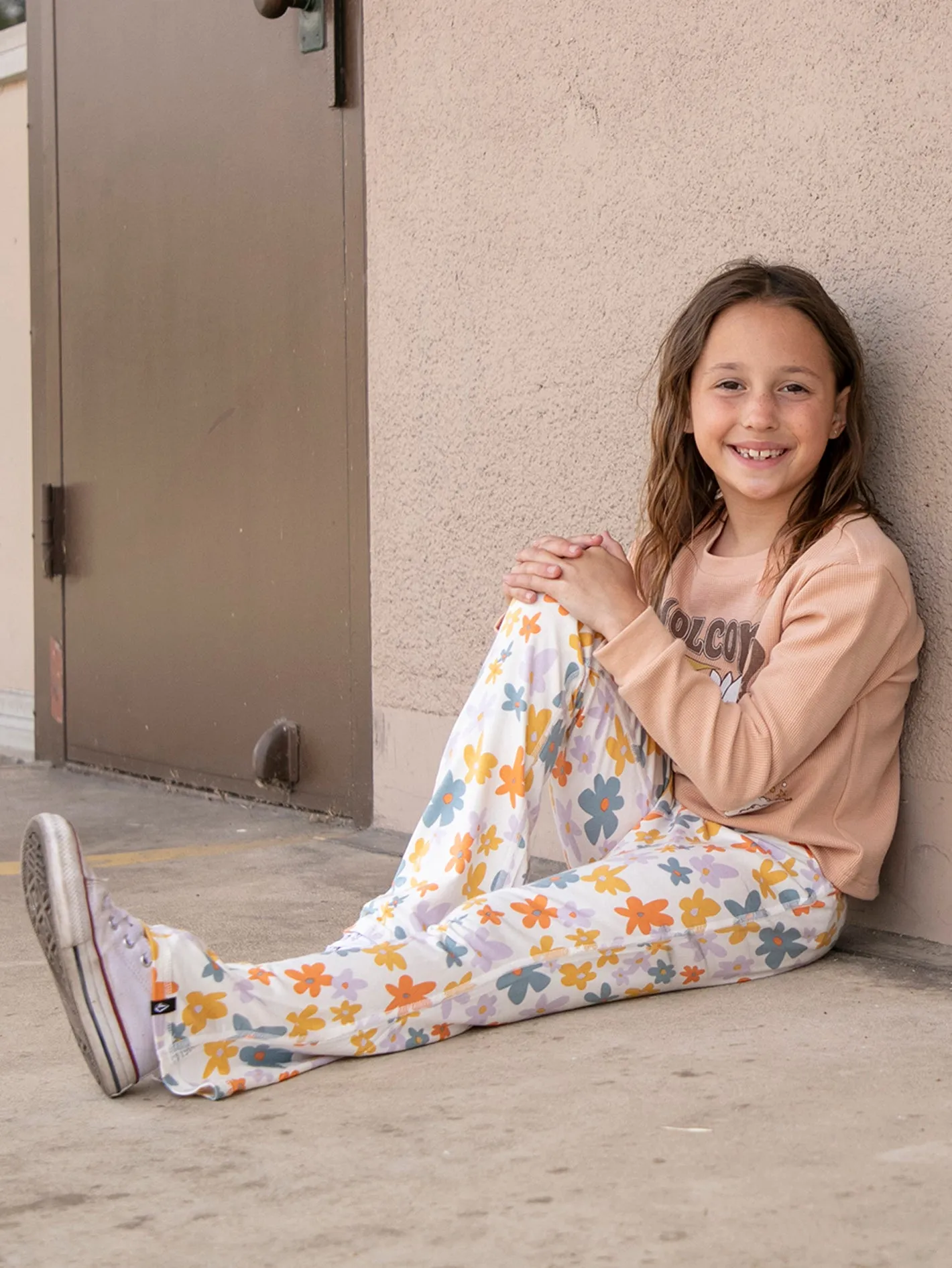 Girls Thermality Long Sleeve Tee - Clay sold by Volcom