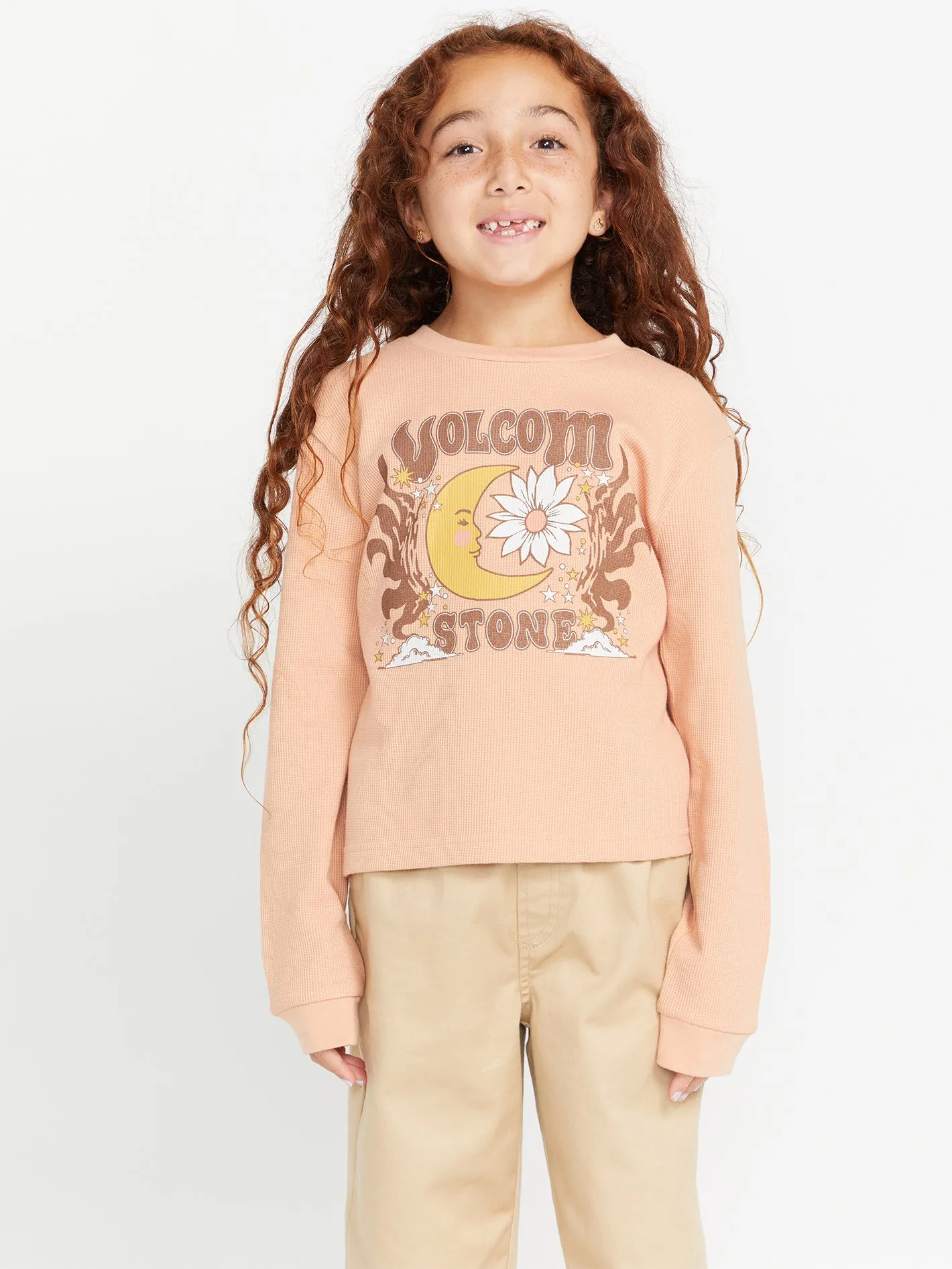 Girls Thermality Long Sleeve Tee - Clay sold by Volcom product image thumbnail 4