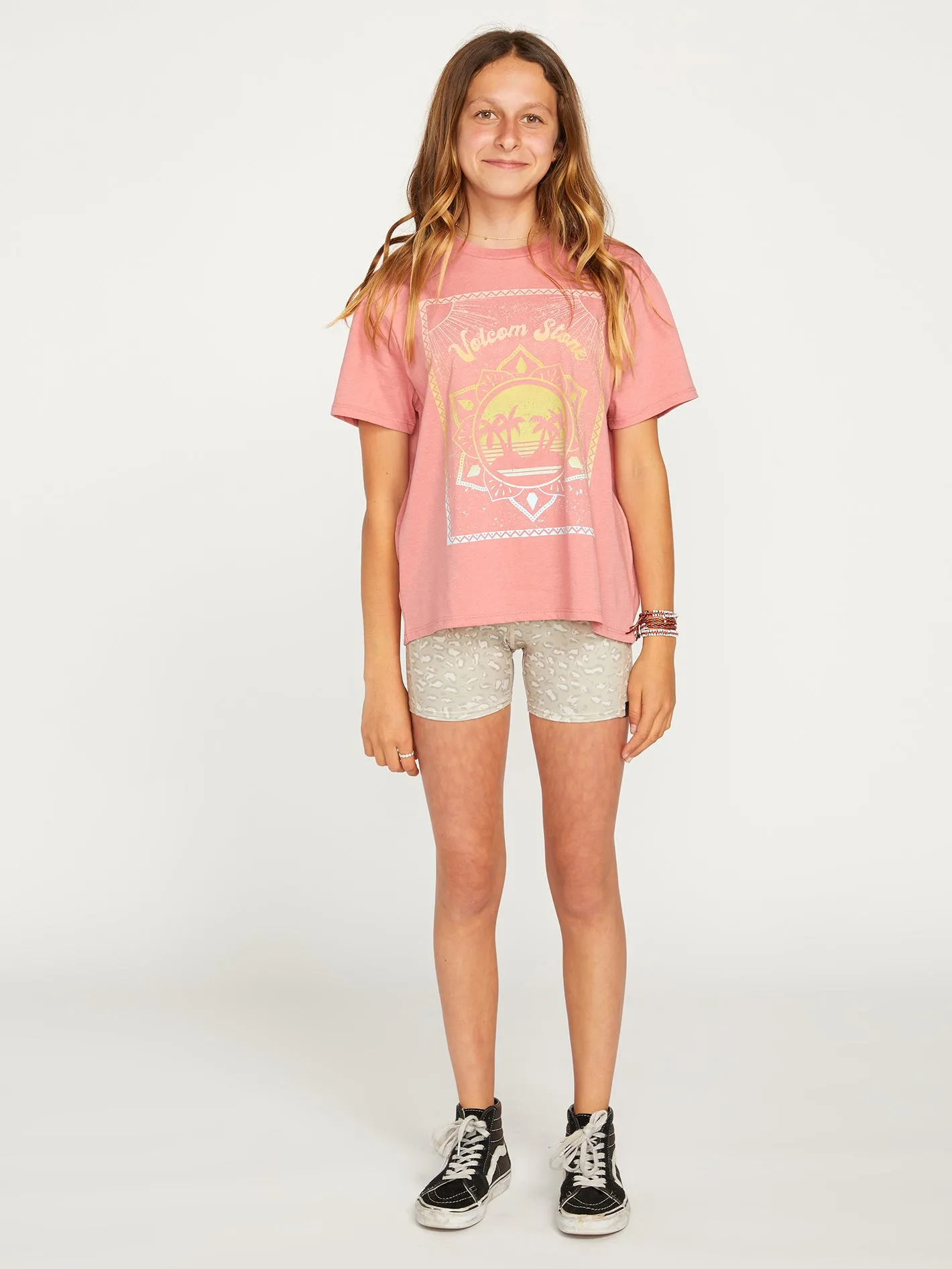 Girls Truly Stoked Boyfriend Tee - Desert Pink sold by Volcom