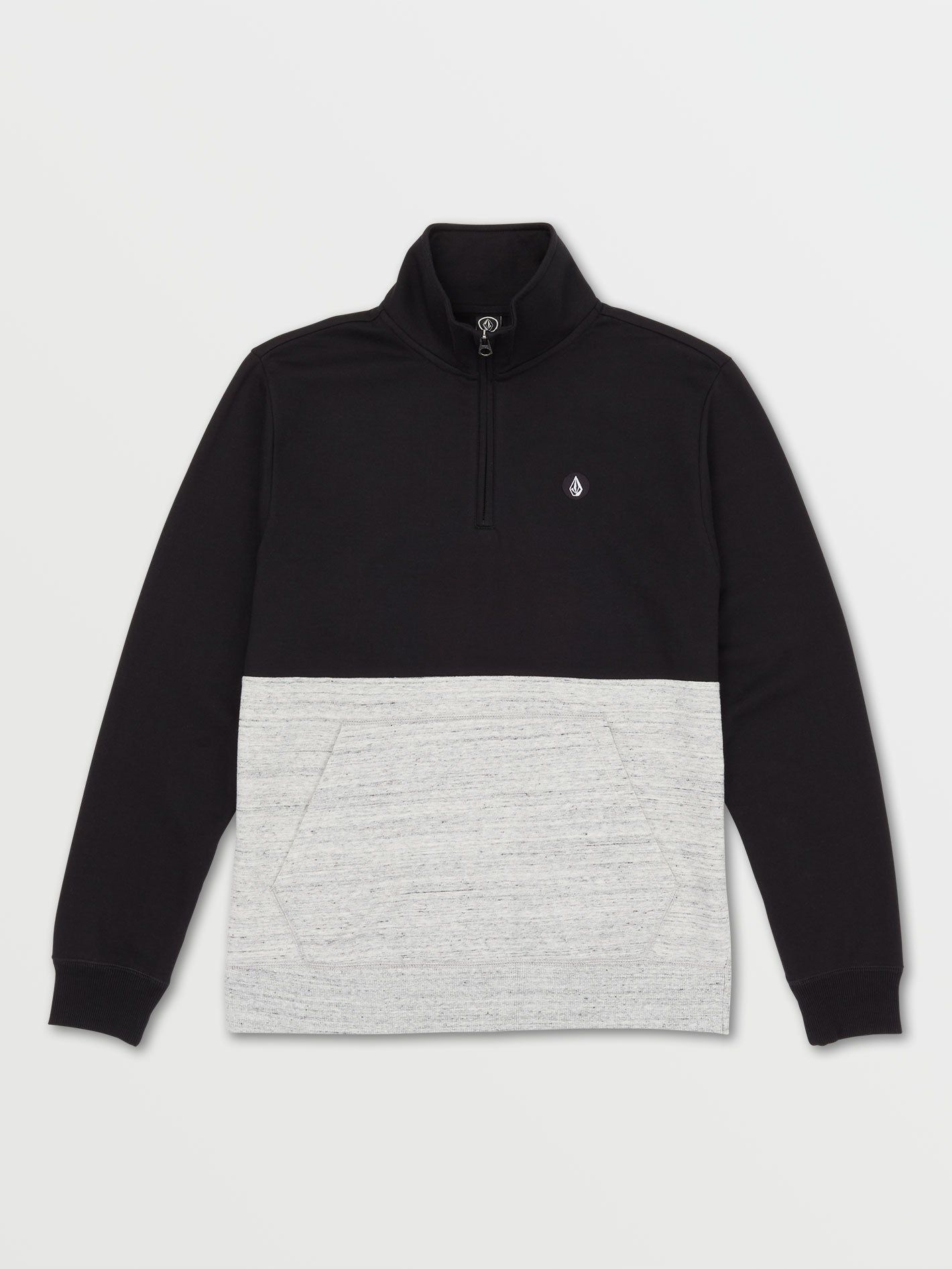 Contrast Quarter Zip Hoodie - Black Combo sold by Volcom