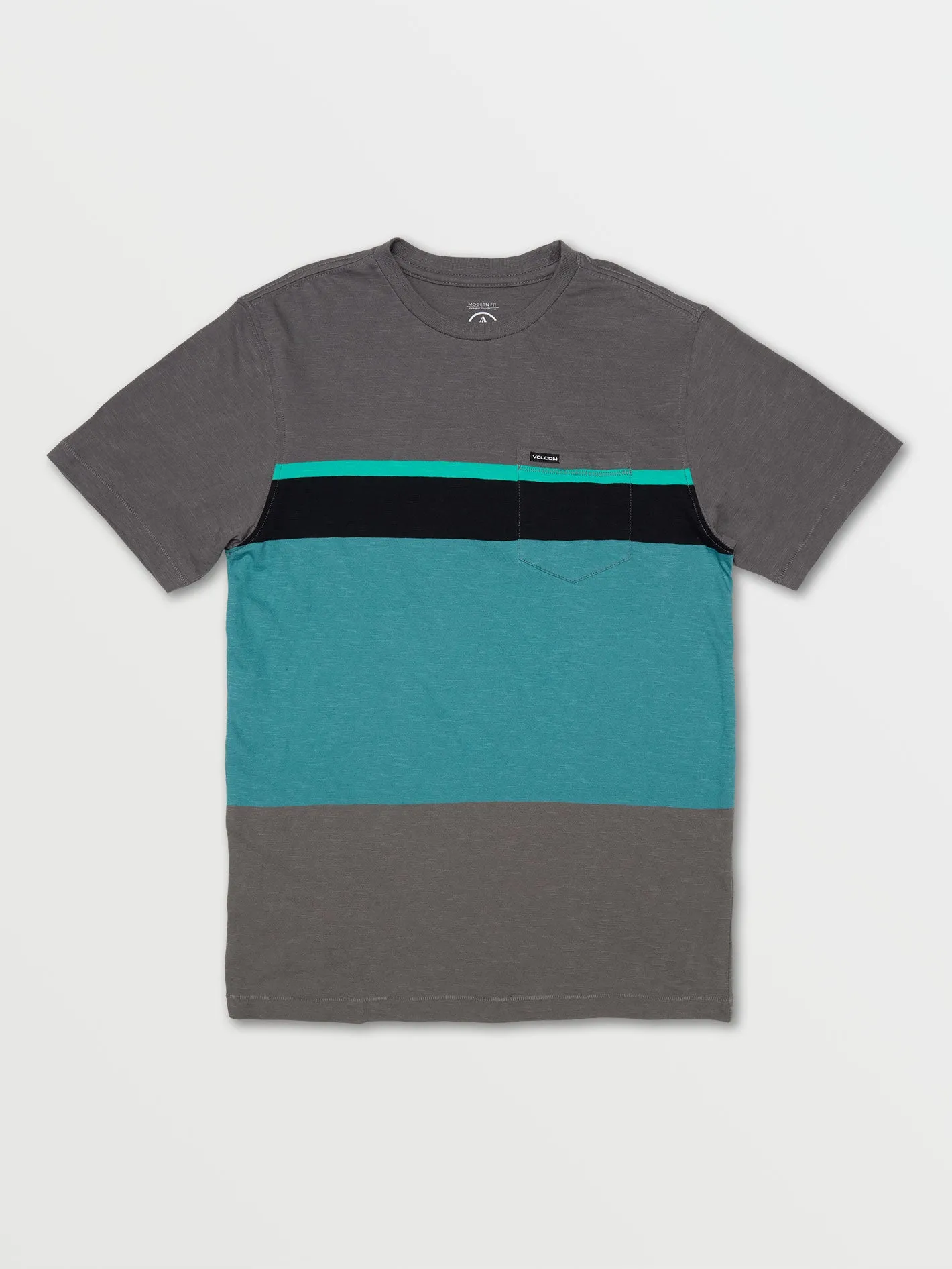 Big Boys Stone Blocker Crew Short Sleeve Tee - Atlantic sold by Volcom