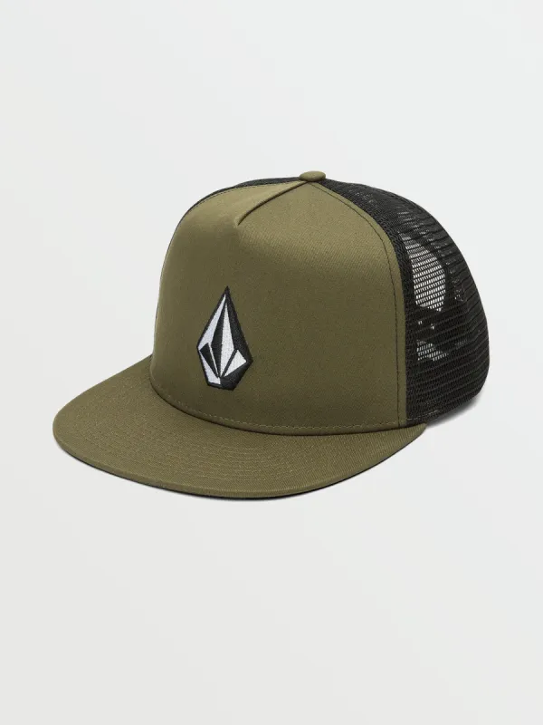V Full Stone Trucker Hat - Military sold by Volcom