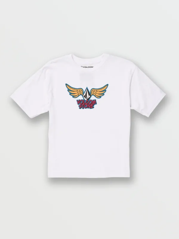 Little Boys Wingz Short Sleeve Tee - White sold by Volcom