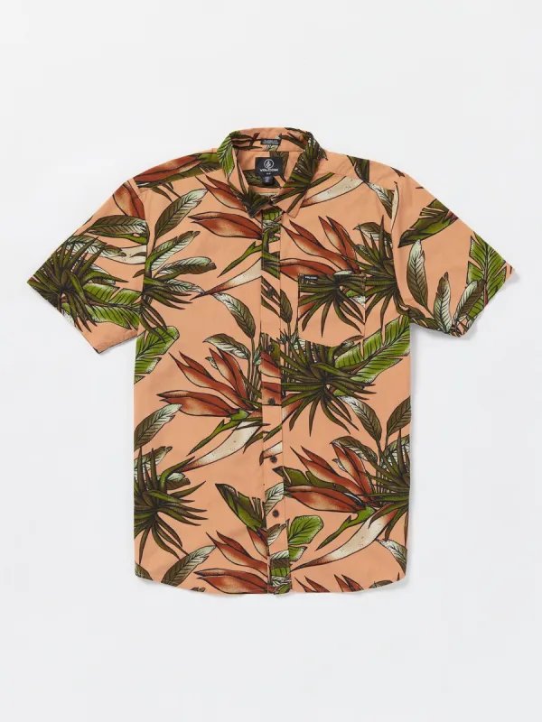 Indospray Floral Woven Short Sleeve Shirt - Sanddune sold by Volcom
