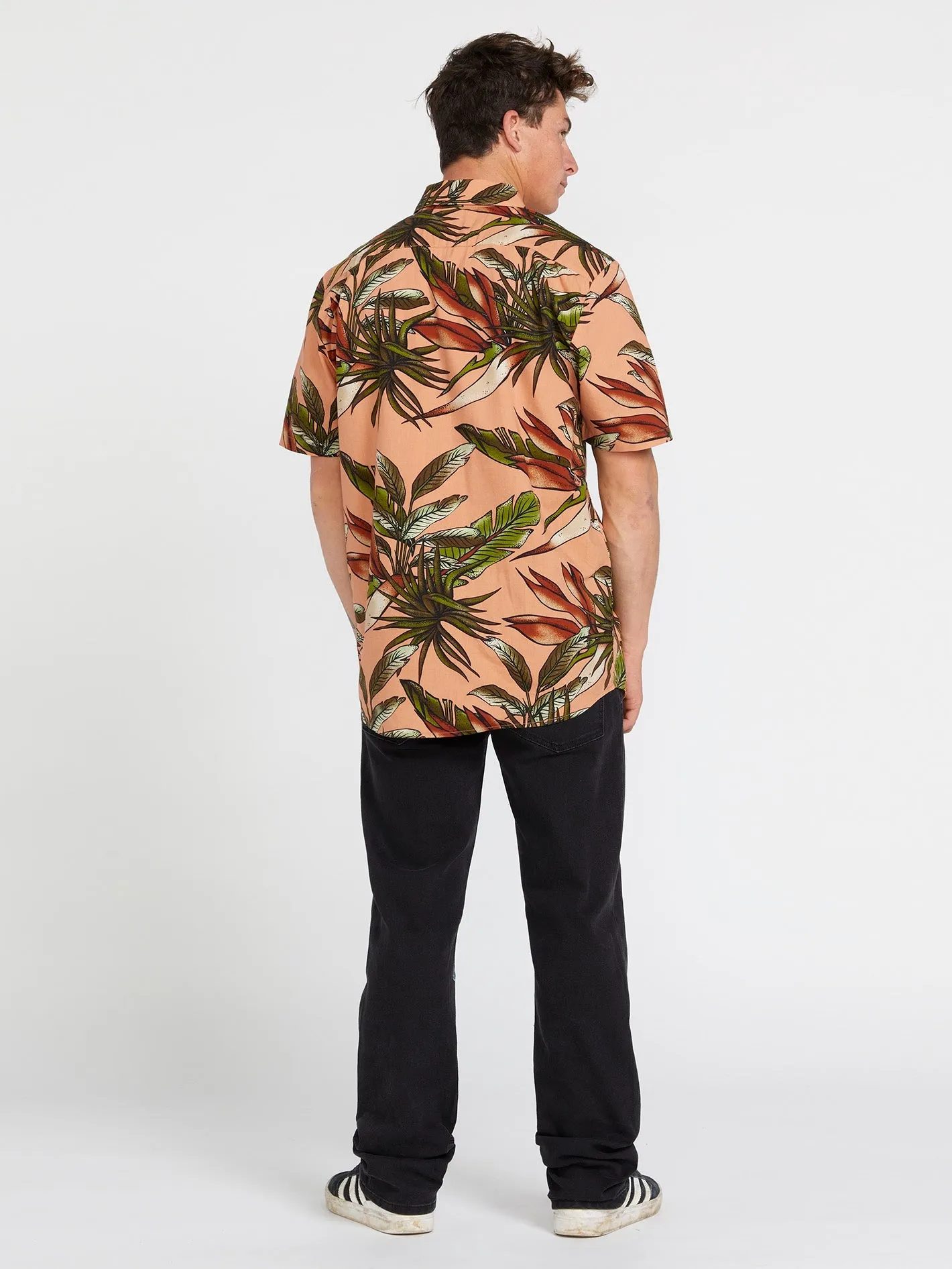 Indospray Floral Woven Short Sleeve Shirt - Sanddune sold by Volcom product image thumbnail 3