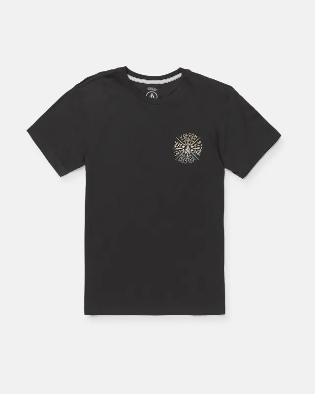Big Boys Spiraling Short Sleeve Tee - Charcoal Heather made by Volcom