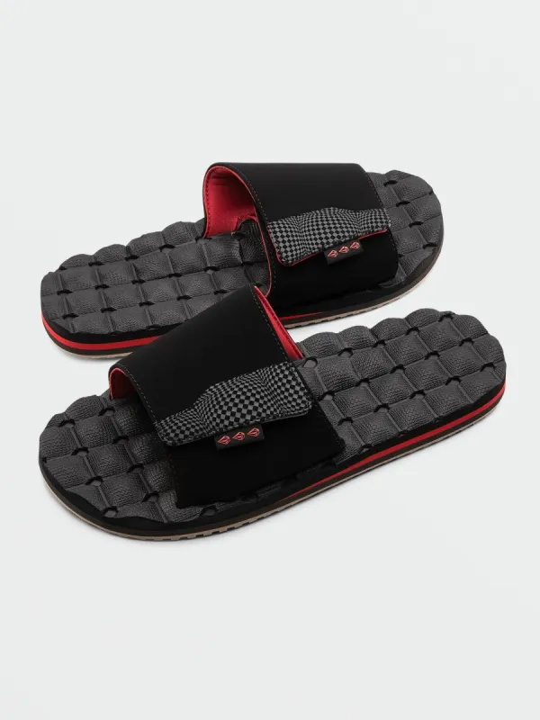 Recliner Slide Sandals - Ribbon Red sold by Volcom