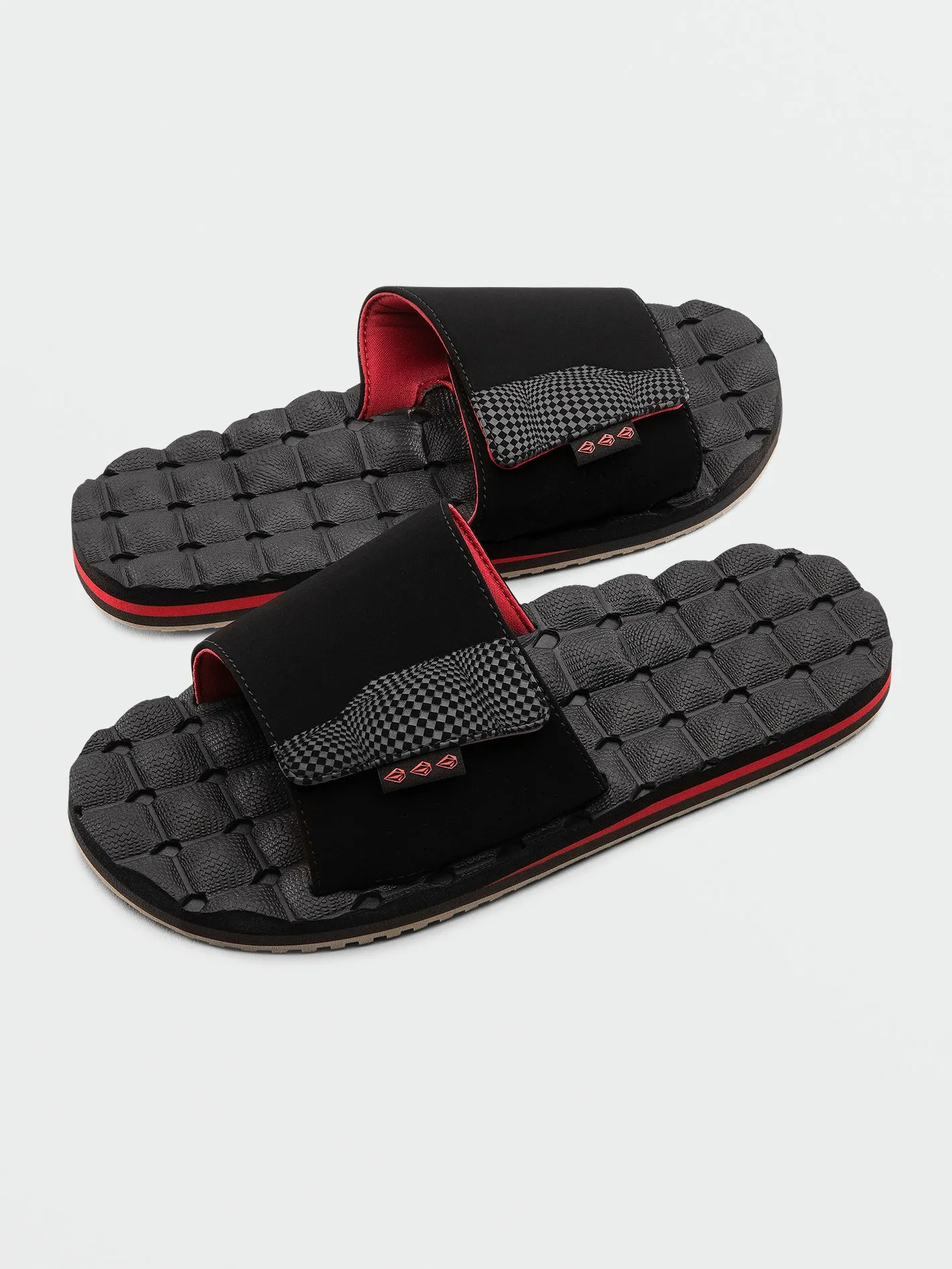 Recliner Slide Sandals - Ribbon Red sold by Volcom