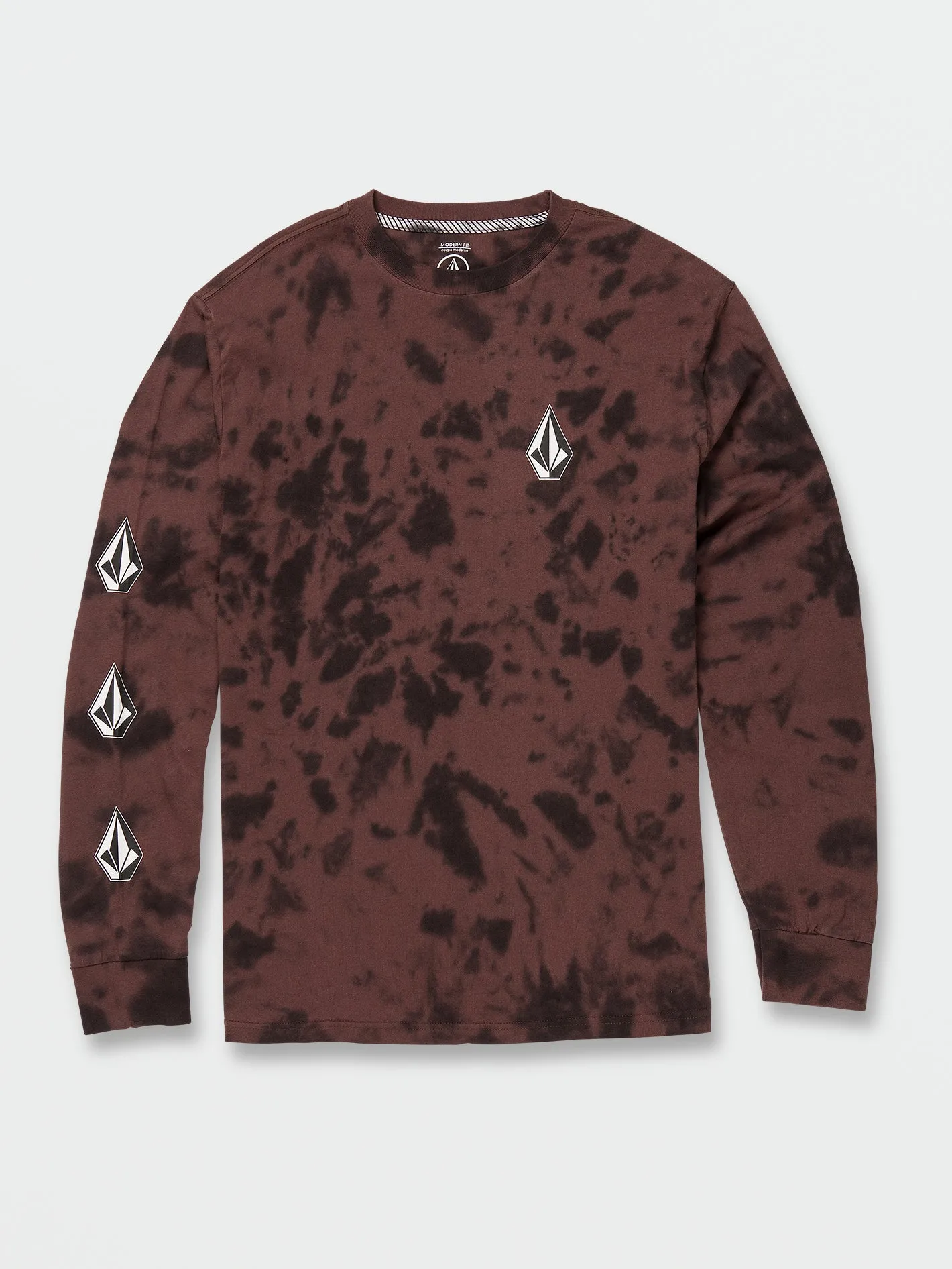 Iconic Stone Dye Long Sleeve Tee - Mahogany sold by Volcom product image thumbnail 2