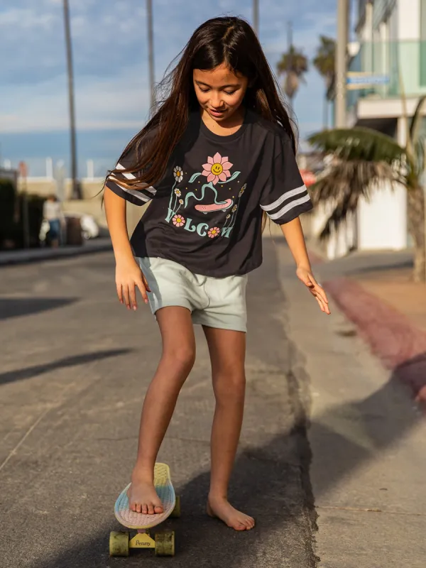 Girls Truly Stoked Tee - Vintage Black sold by Volcom