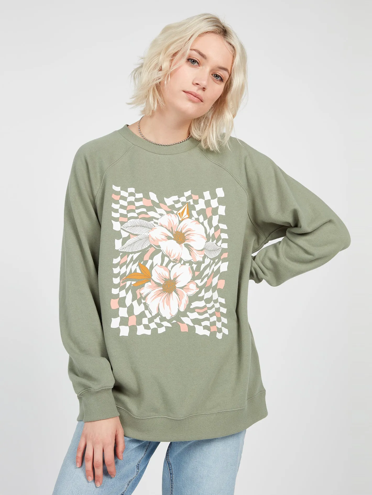 Stone Magic Boyfriend Sweatshirt - Light Army sold by Volcom