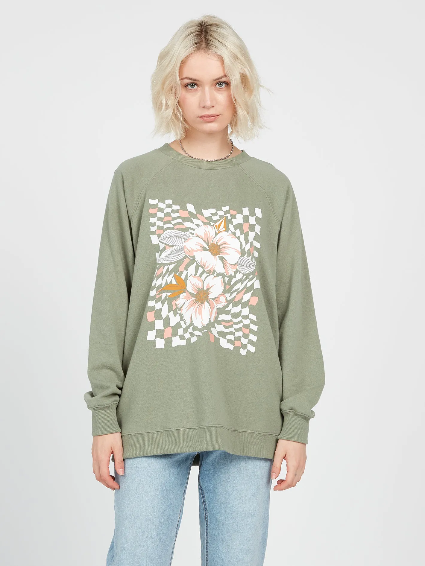 Stone Magic Boyfriend Sweatshirt - Light Army sold by Volcom product image thumbnail 3
