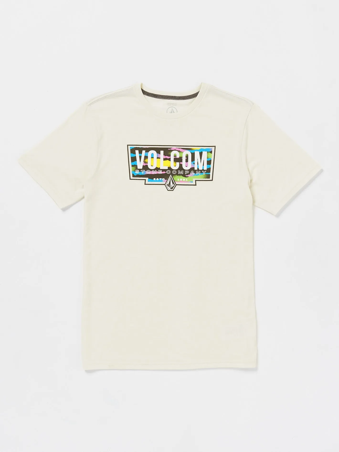 Fill Up Short Sleeve Tee - Off White Heather sold by Volcom