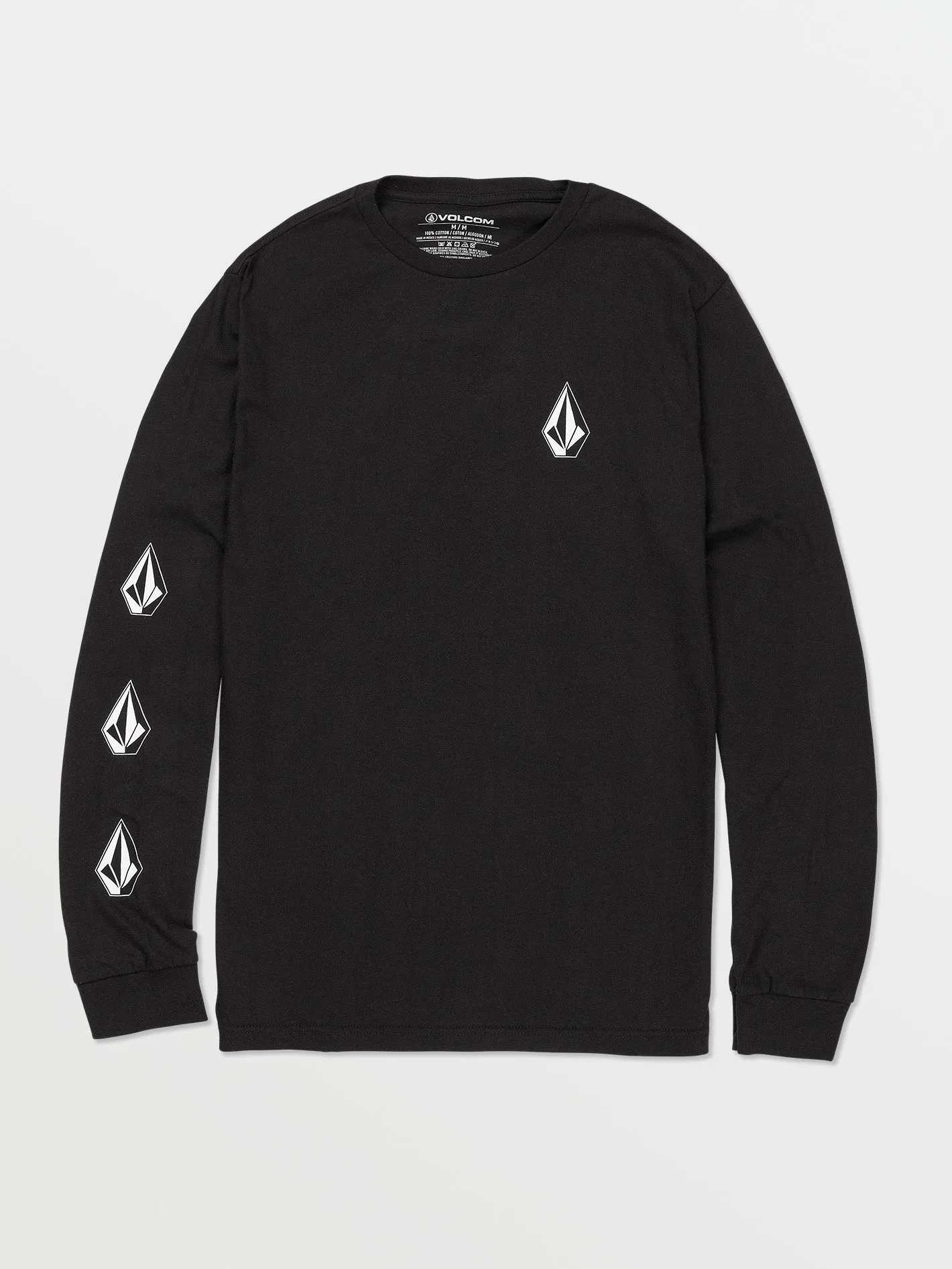 Iconic Stone Long Sleeve Tee - Black sold by Volcom
