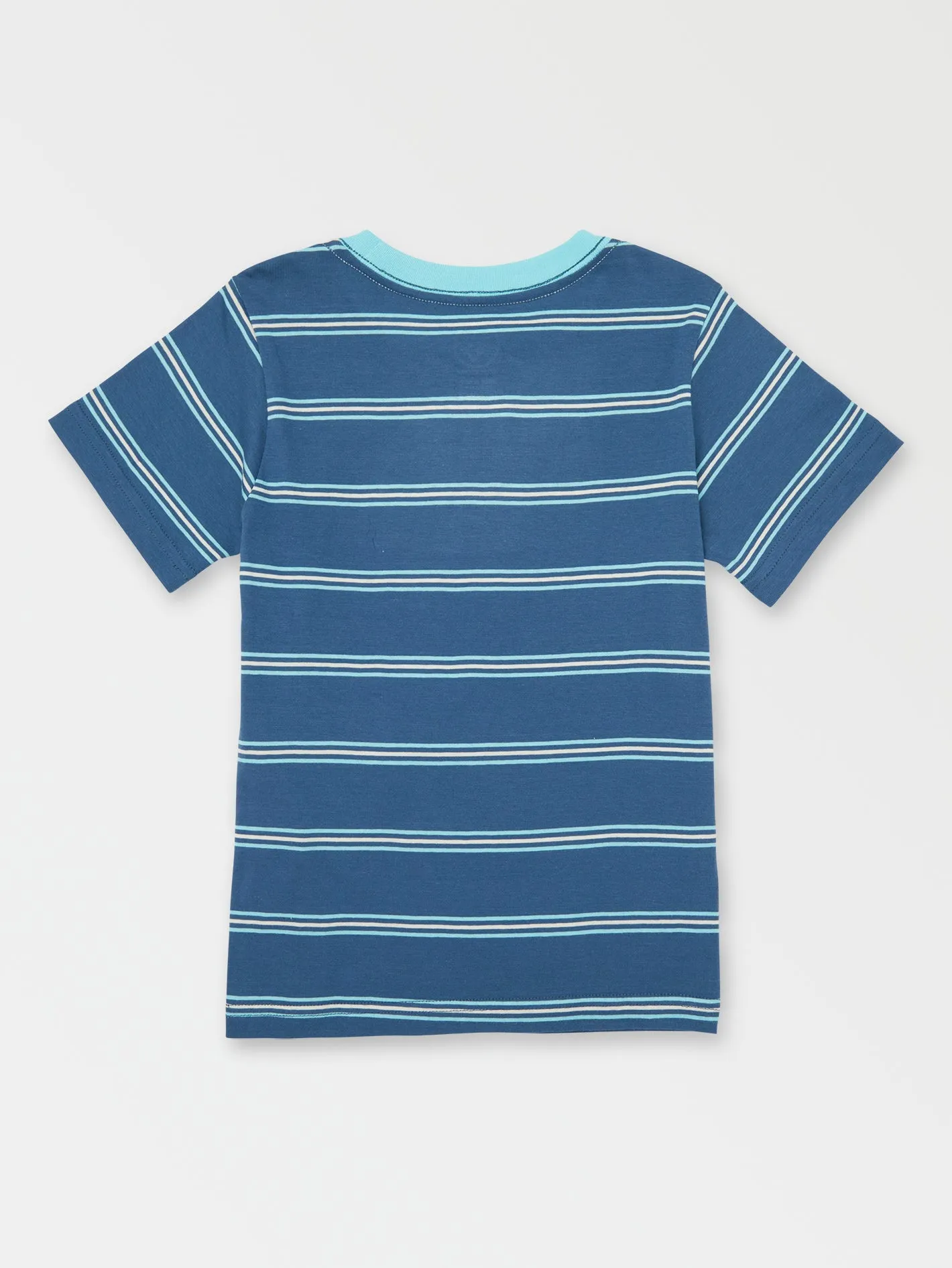 Little Boys Parables Stripes Crew Tee - Blue Combo sold by Volcom product image thumbnail 2