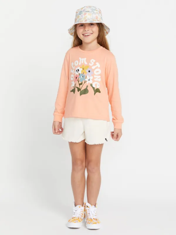 Girls Made From Stoke Long Sleeve Tee - Coral sold by Volcom