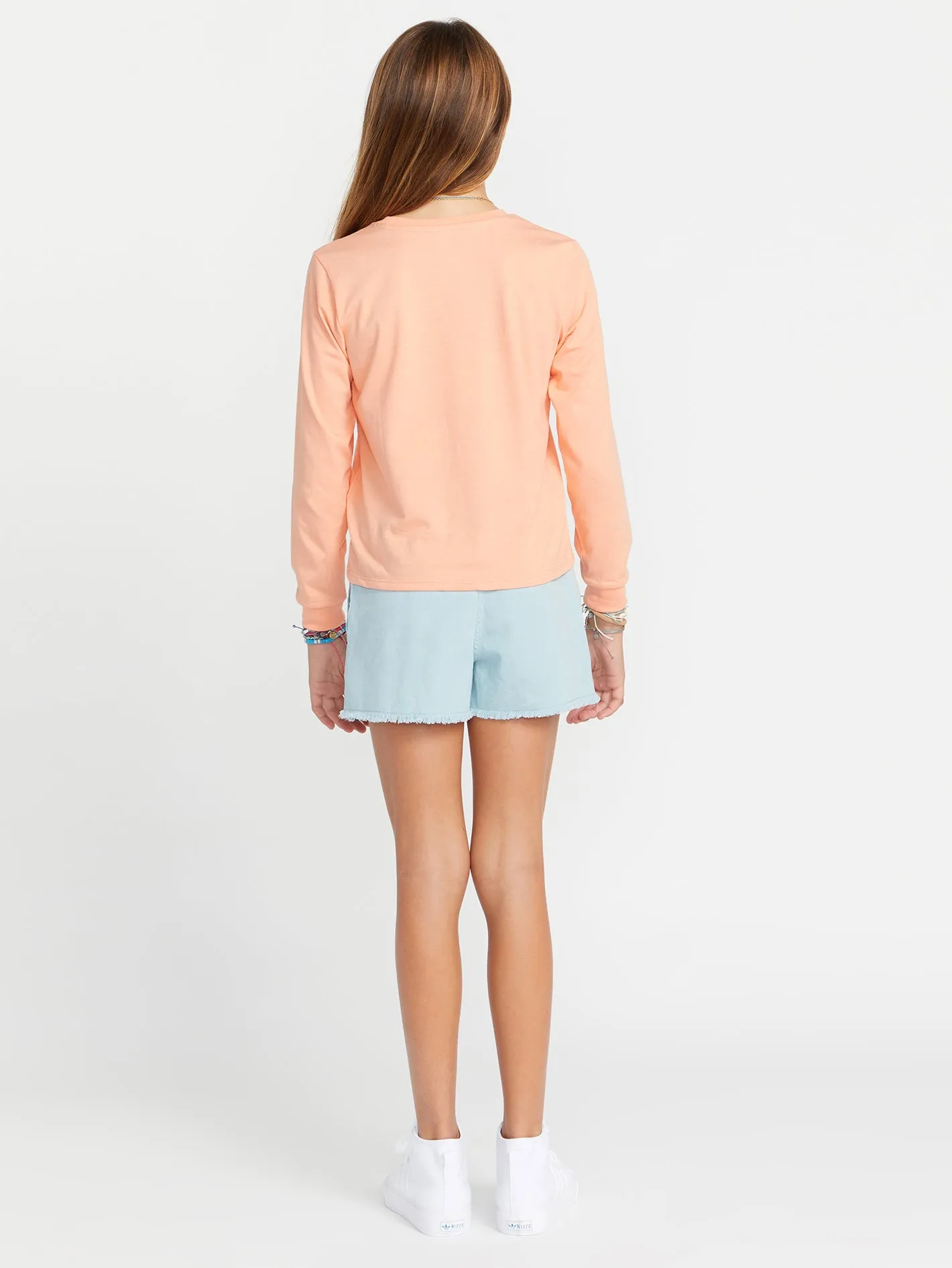 Girls Made From Stoke Long Sleeve Tee - Coral sold by Volcom product image thumbnail 5