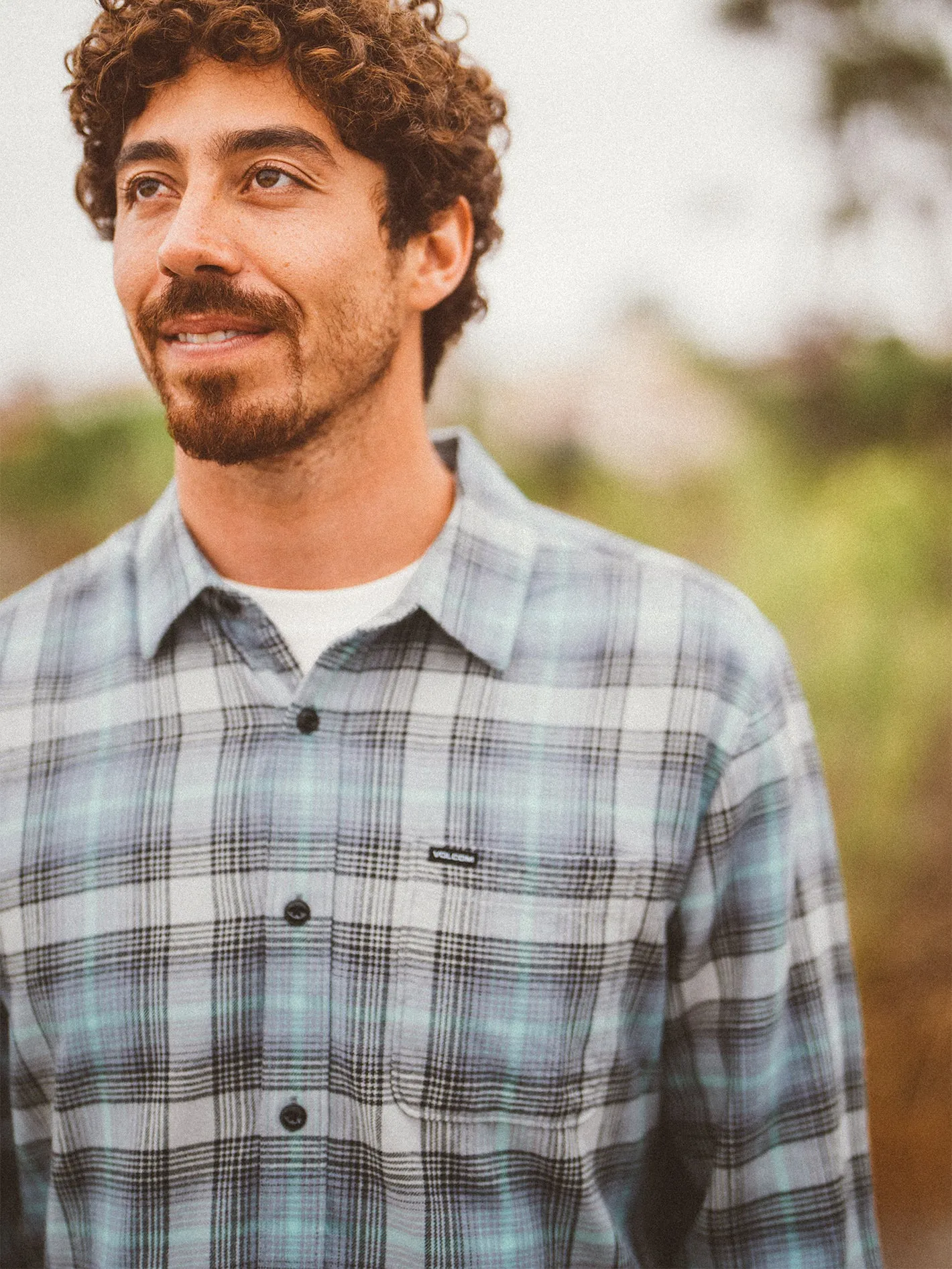 Caden Plaid Long Sleeve Shirt - Tower Grey sold by Volcom product image thumbnail 2