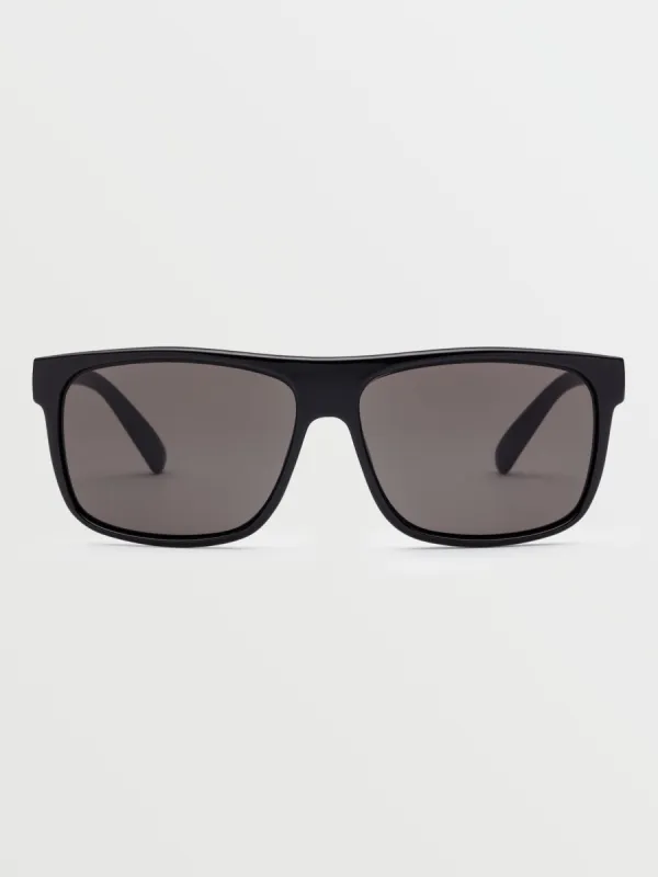 Stoney Sunglasses - Gloss Black/Gray sold by Volcom