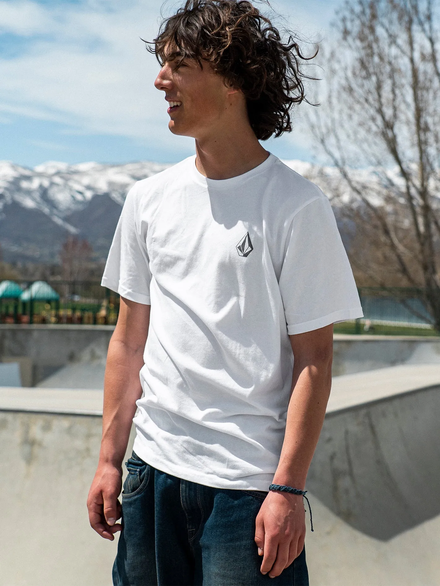 Iconic Stone Short Sleeve Tee - White sold by Volcom