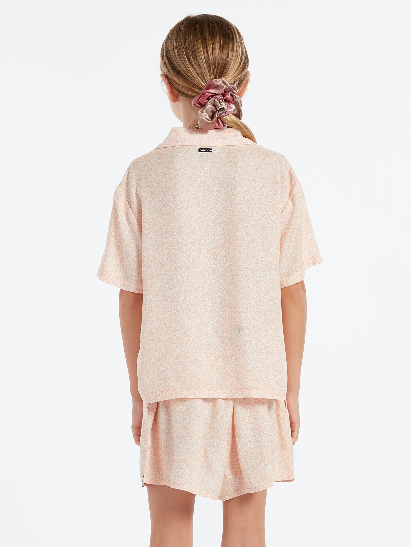 Girls Static Bloom Short Sleeve Top - Hazey Pink sold by Volcom product image thumbnail 5