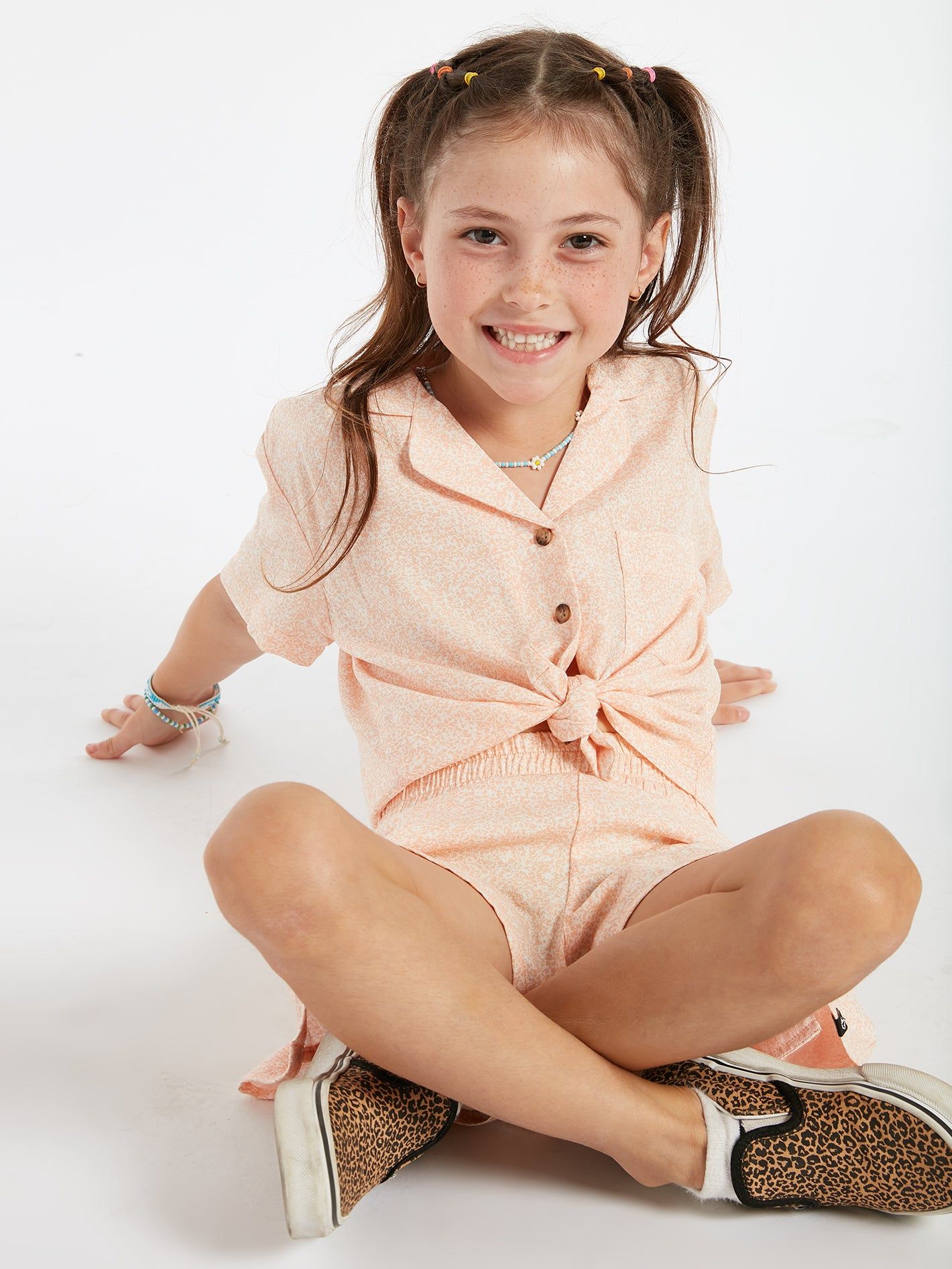 Girls Static Bloom Short Sleeve Top - Hazey Pink sold by Volcom product image thumbnail 3