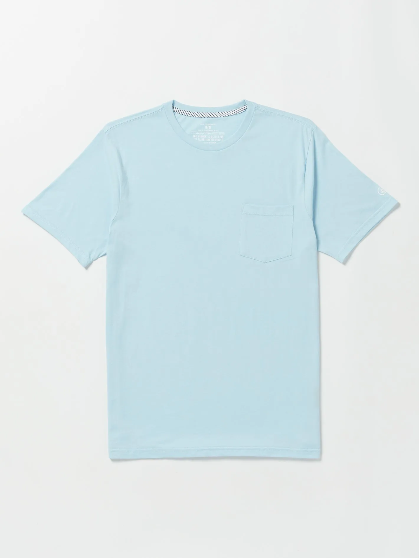Solid Short Sleeve Pocket Tee - Misty Blue sold by Volcom