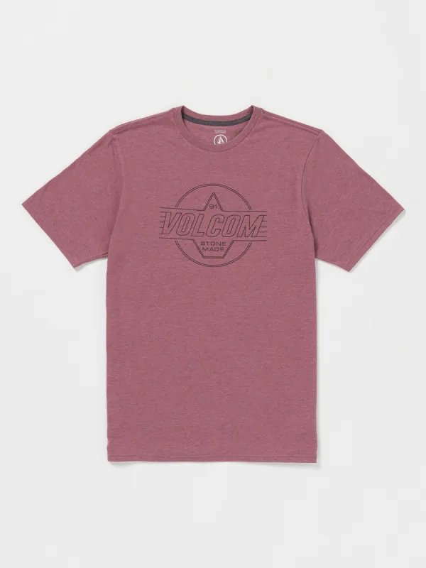 Stone Liner Short Sleeve Tee - Oxblood Heather sold by Volcom
