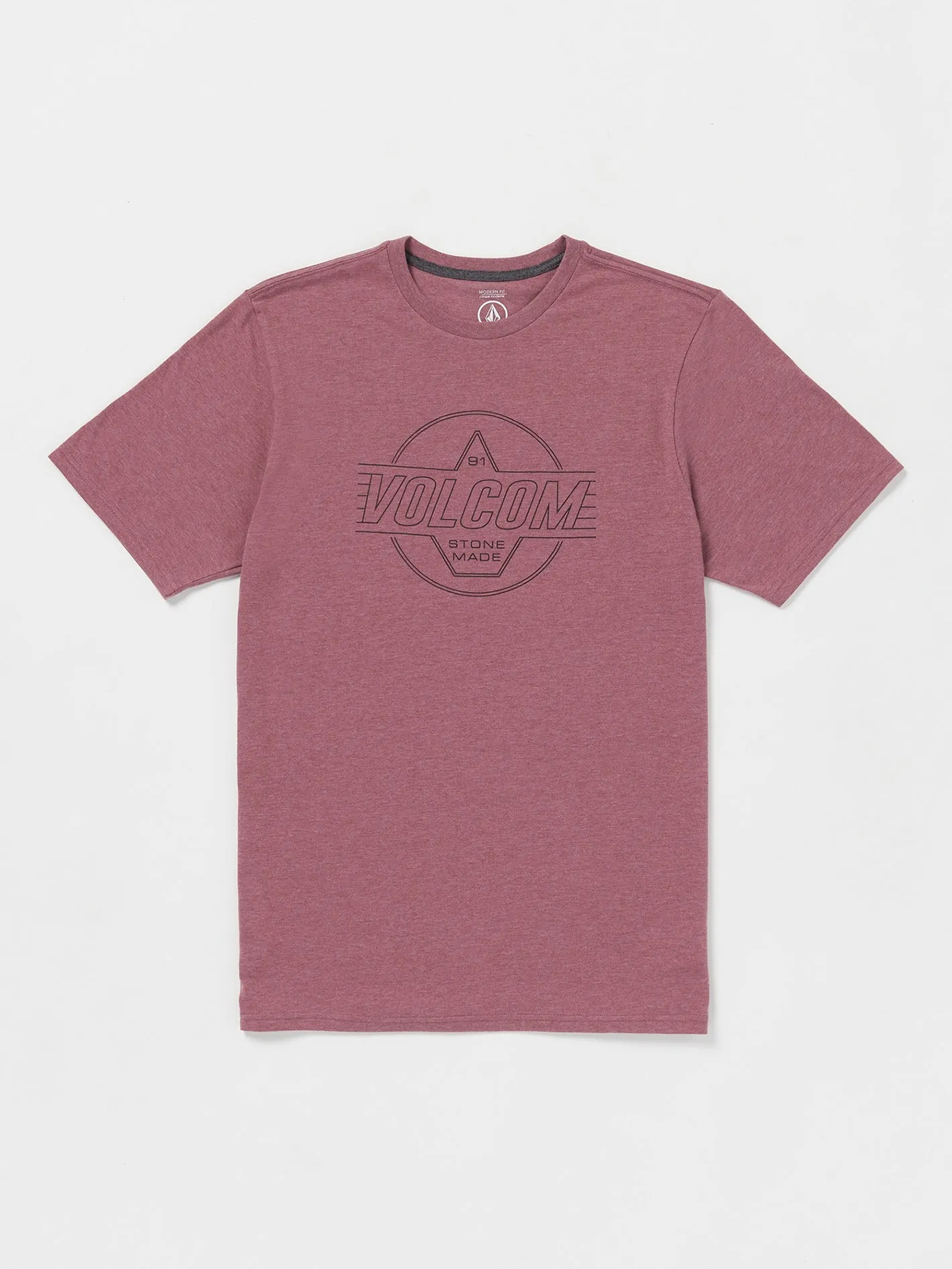Stone Liner Short Sleeve Tee - Oxblood Heather sold by Volcom
