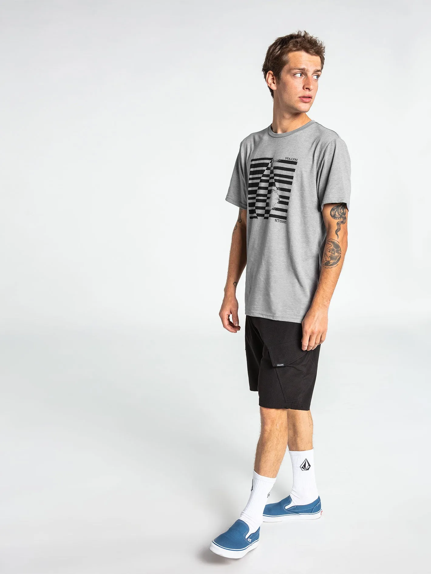 Fifty50 Stone Short Sleeve Tee - Heather Grey sold by Volcom product image thumbnail 2