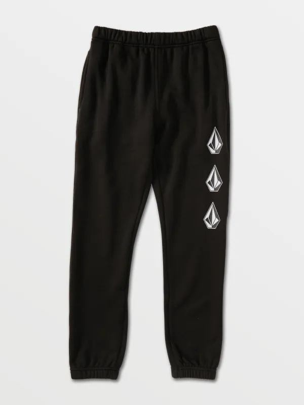 Big Boys Iconic Stone Fleece Pants - Black sold by Volcom