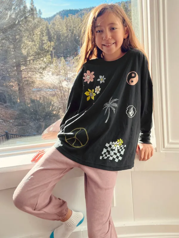Girls Werkin Doubles Long Sleeve Tee - Black sold by Volcom
