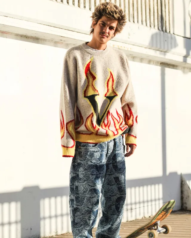 Fergadelic Sweater - Dirty White sold by Volcom