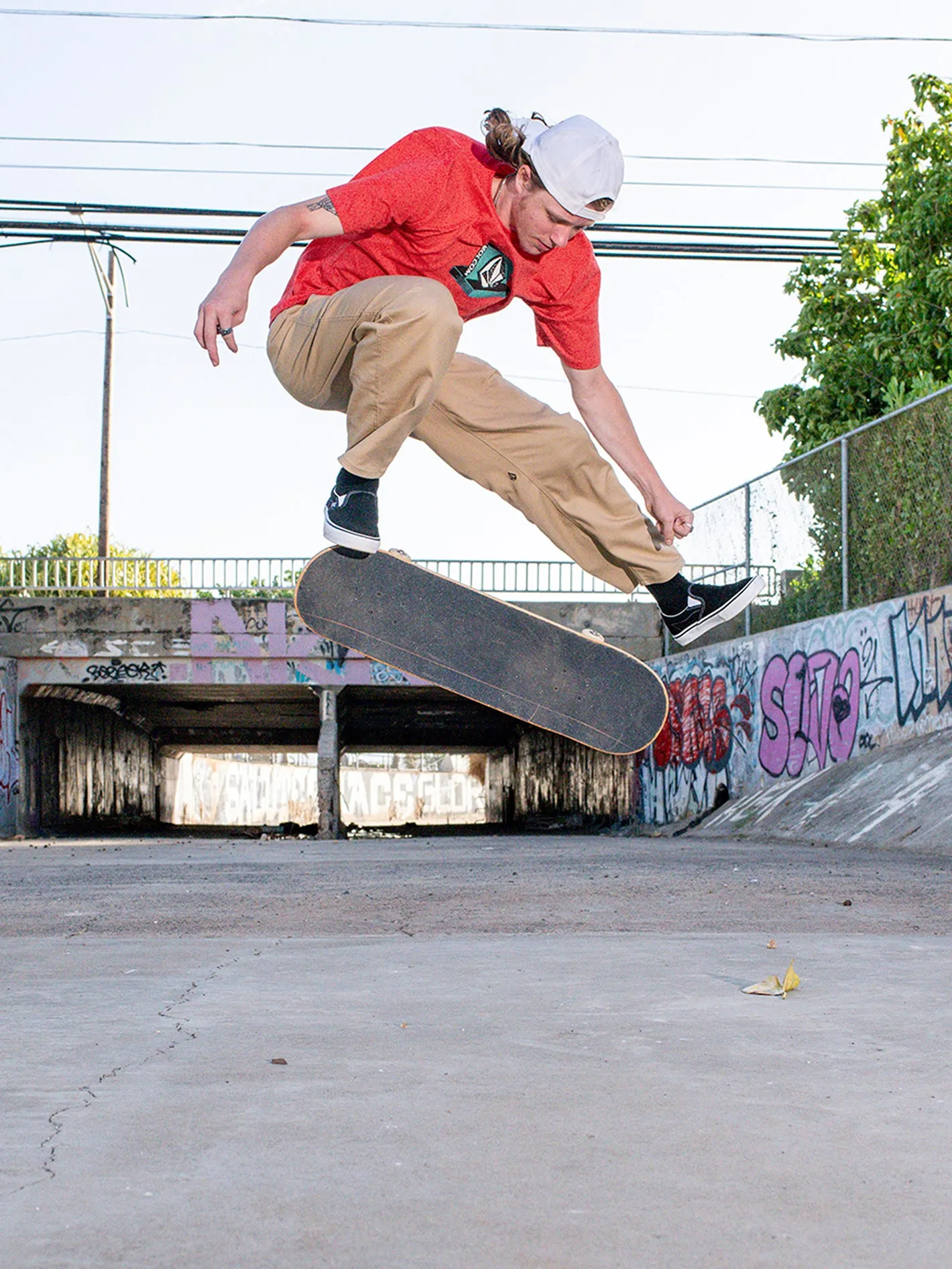 Leanin Short Sleeve Tee - Flash Red sold by Volcom product image thumbnail 2