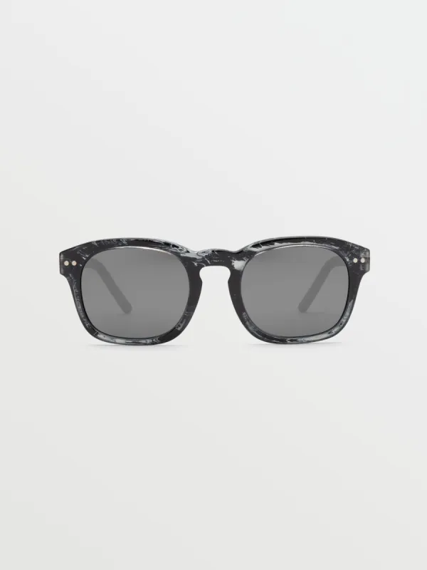 Earth Tripper Sunglasses - Gloss Marble/Silver Mirror sold by Volcom