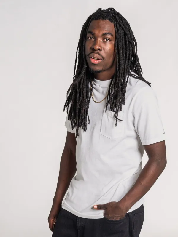 Solid Short Sleeve Pocket Tee - White sold by Volcom