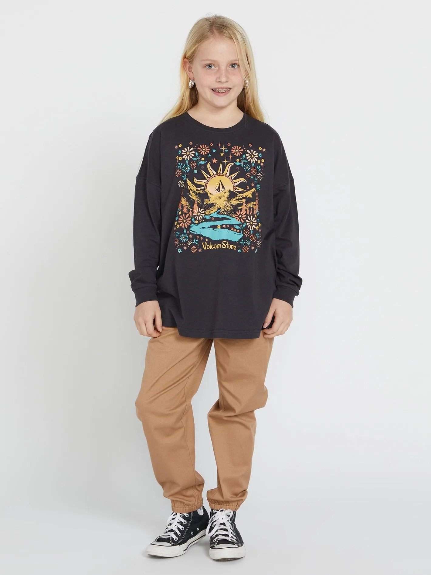 Girls Werkin Doubles Long Sleeve Shirt - Vintage Black sold by Volcom product image thumbnail 4