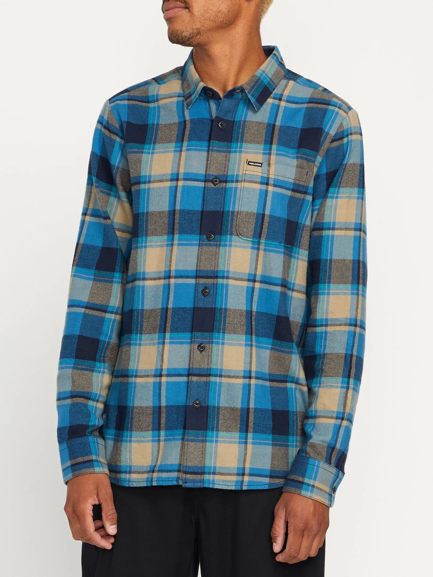Caden Plaid Long Sleeve Shirt - Navy sold by Volcom product image thumbnail 3