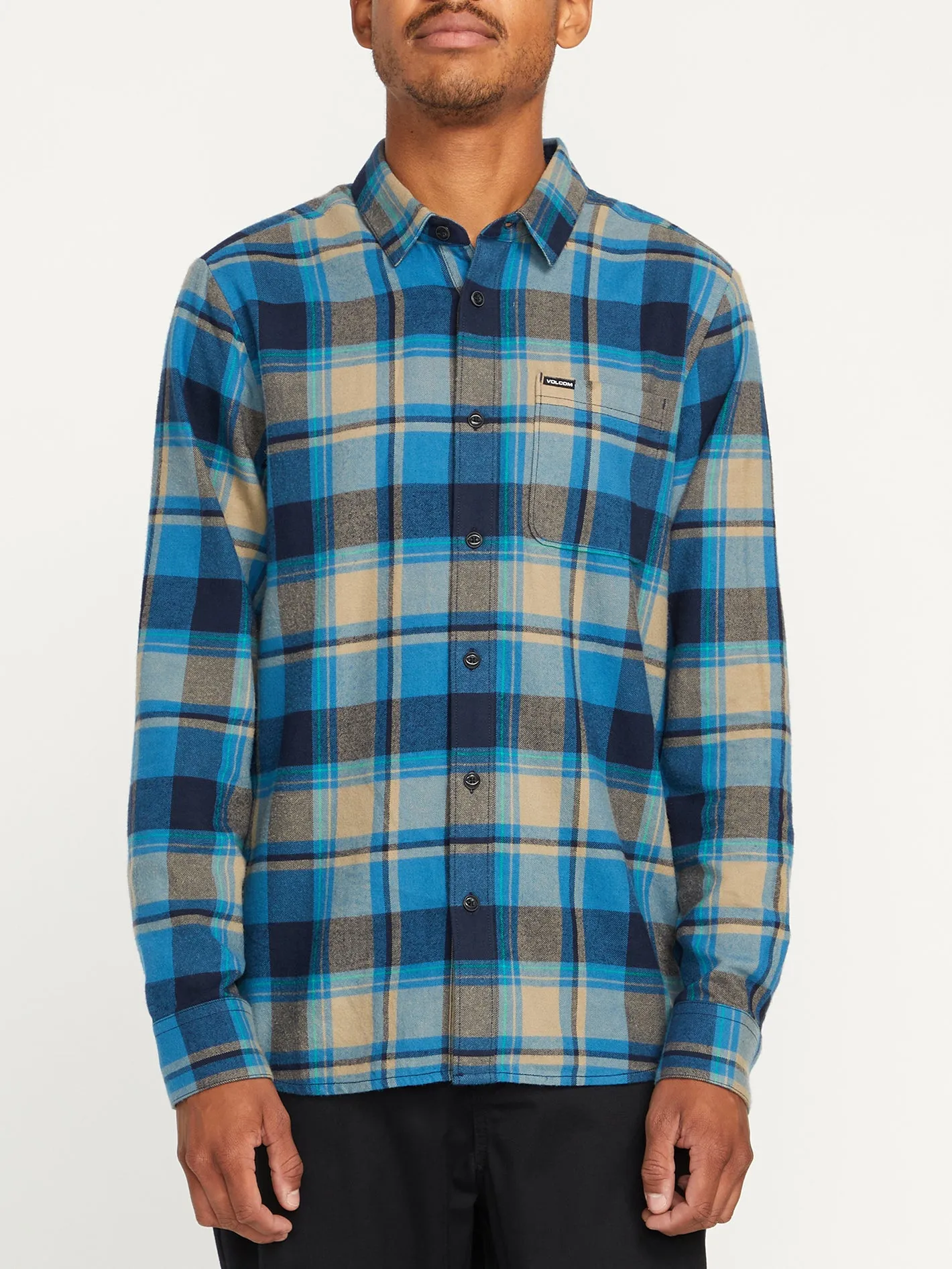 Caden Plaid Long Sleeve Shirt - Navy sold by Volcom product image thumbnail 4