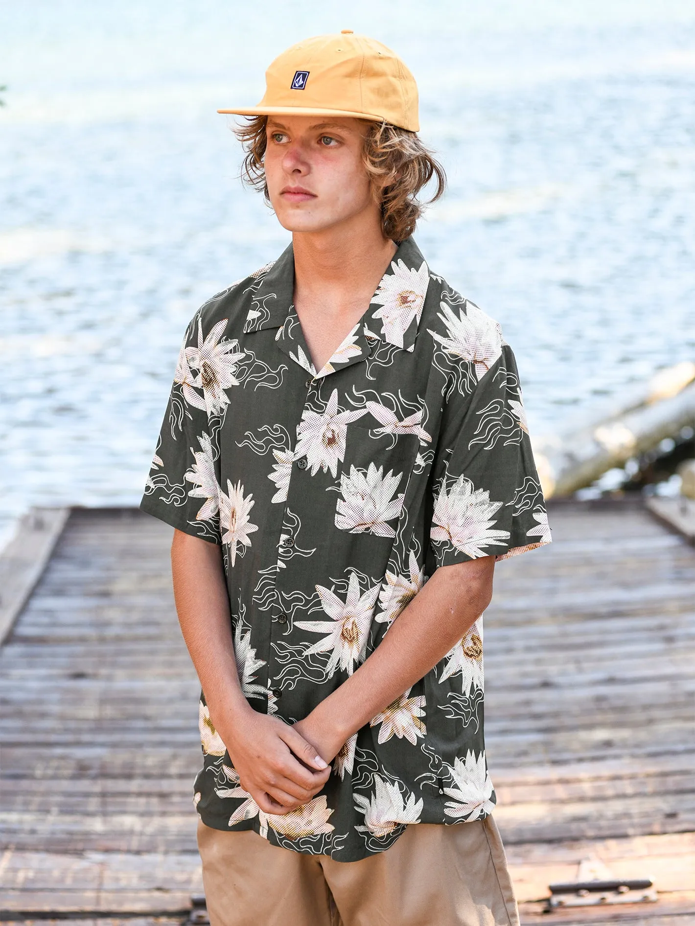 Shaken Stirred Woven Short Sleeve Shirt - Stealth sold by Volcom