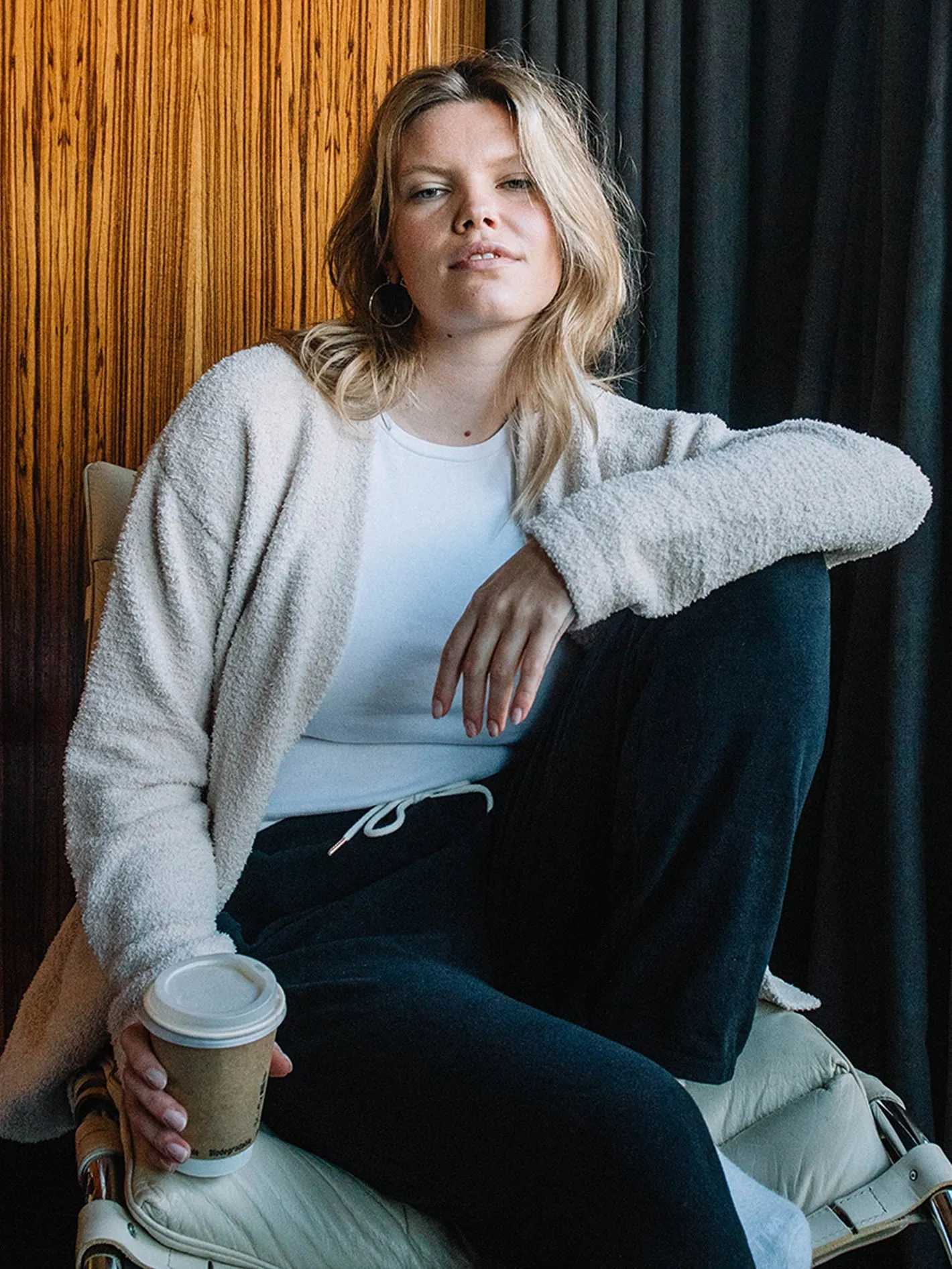 Lived In Lounge Cardigan - Bone sold by Volcom product image thumbnail 2