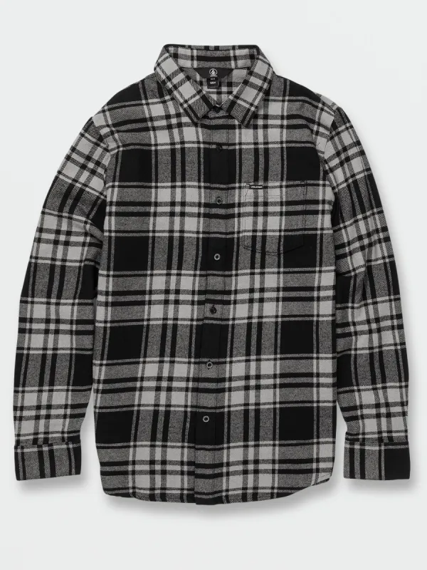 Leland Long Sleeve Flannel - Black sold by Volcom