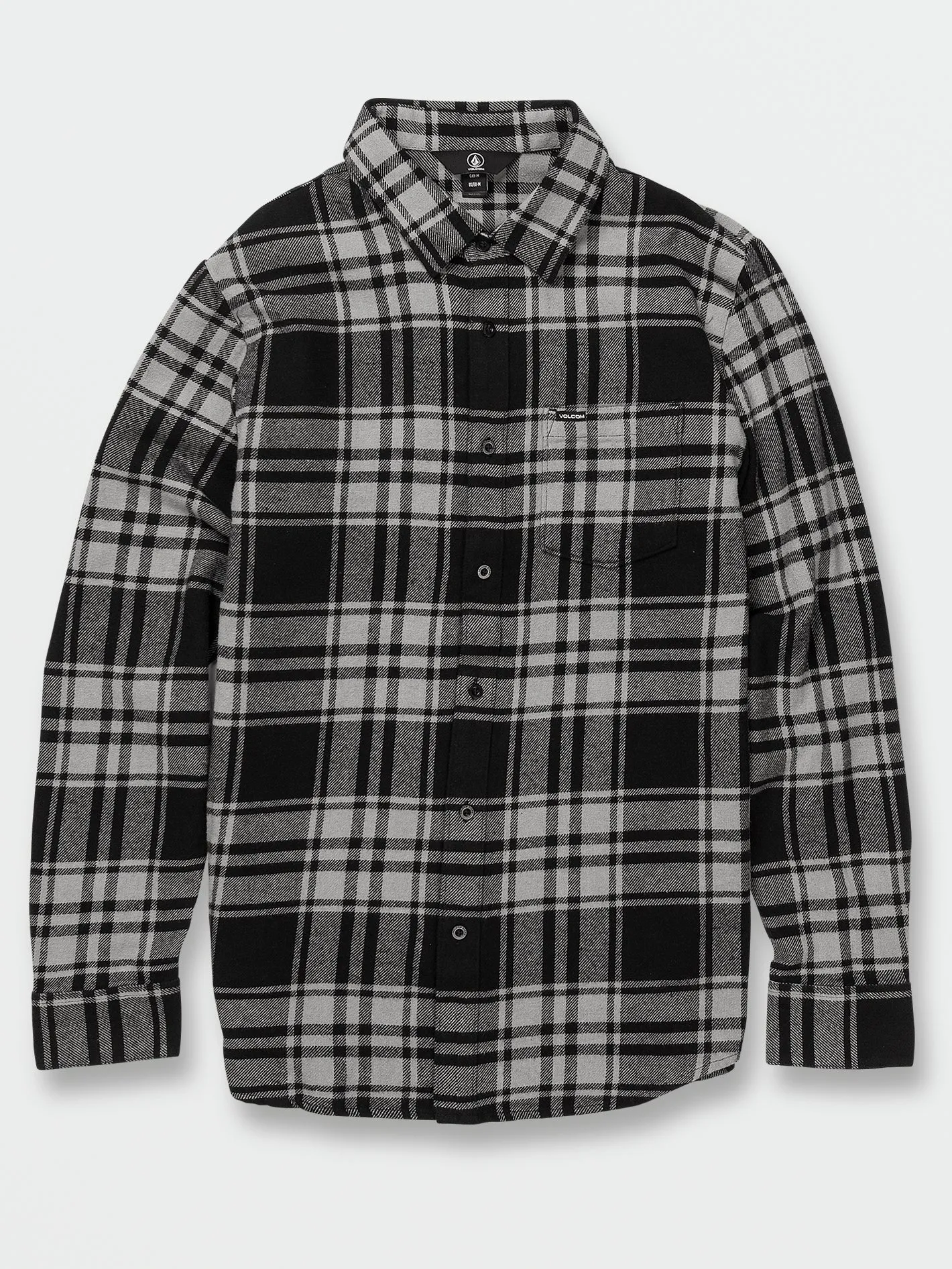 Leland Long Sleeve Flannel - Black sold by Volcom