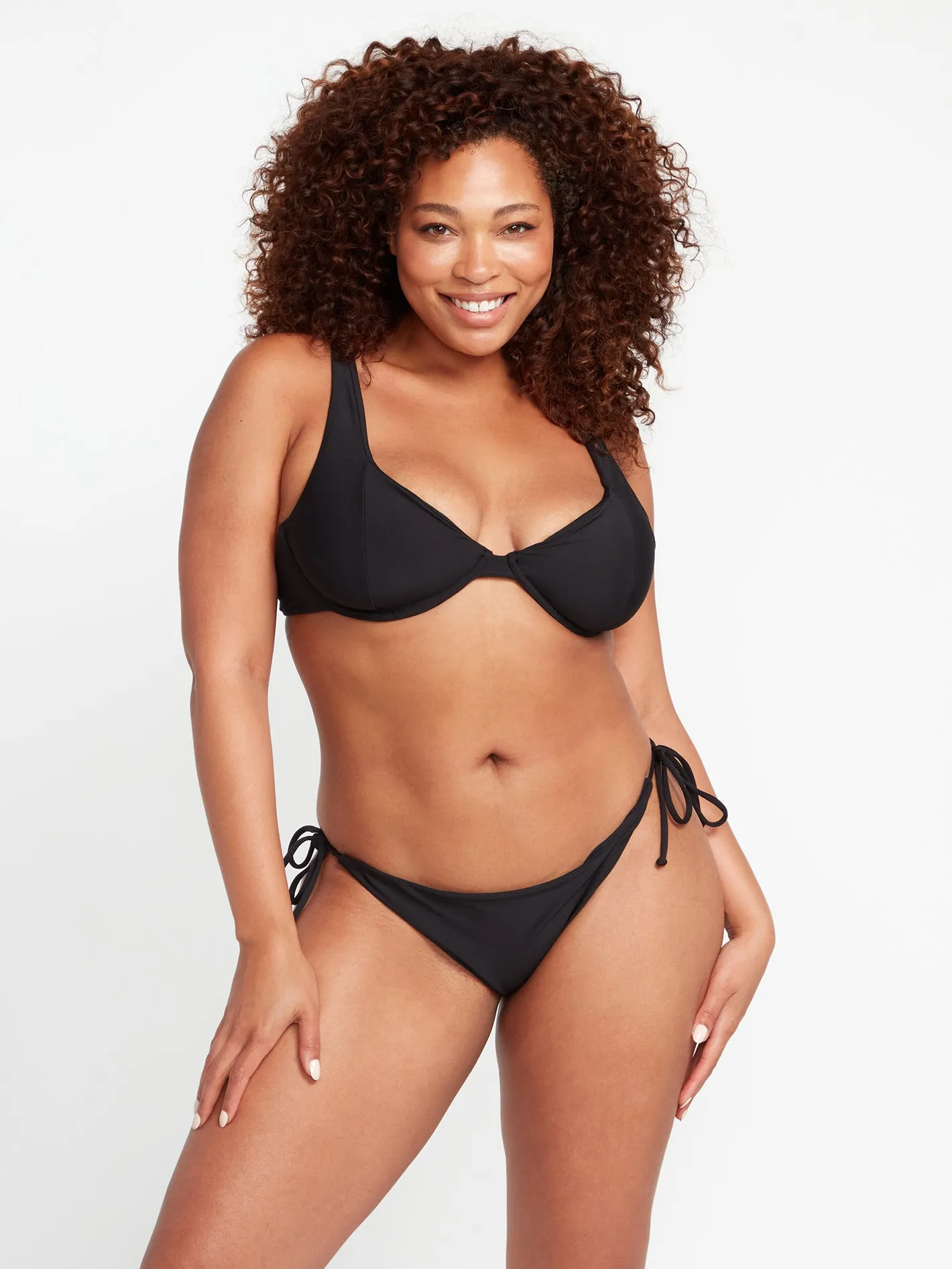 Simply Seamless Tie Side Bikini Bottom - Black sold by Volcom