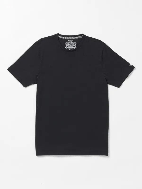 Solid Short Sleeve Tee - Black sold by Volcom