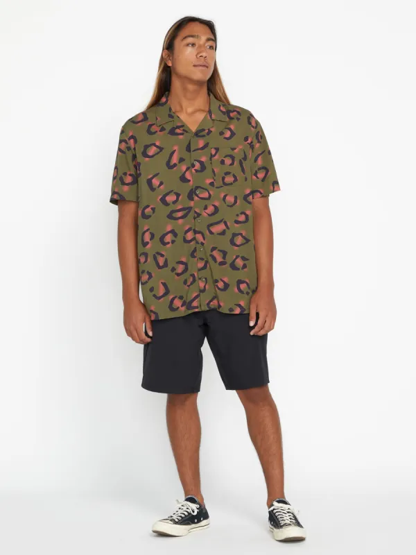Stone Party Animals Short Sleeve Shirt - Military made by Volcom