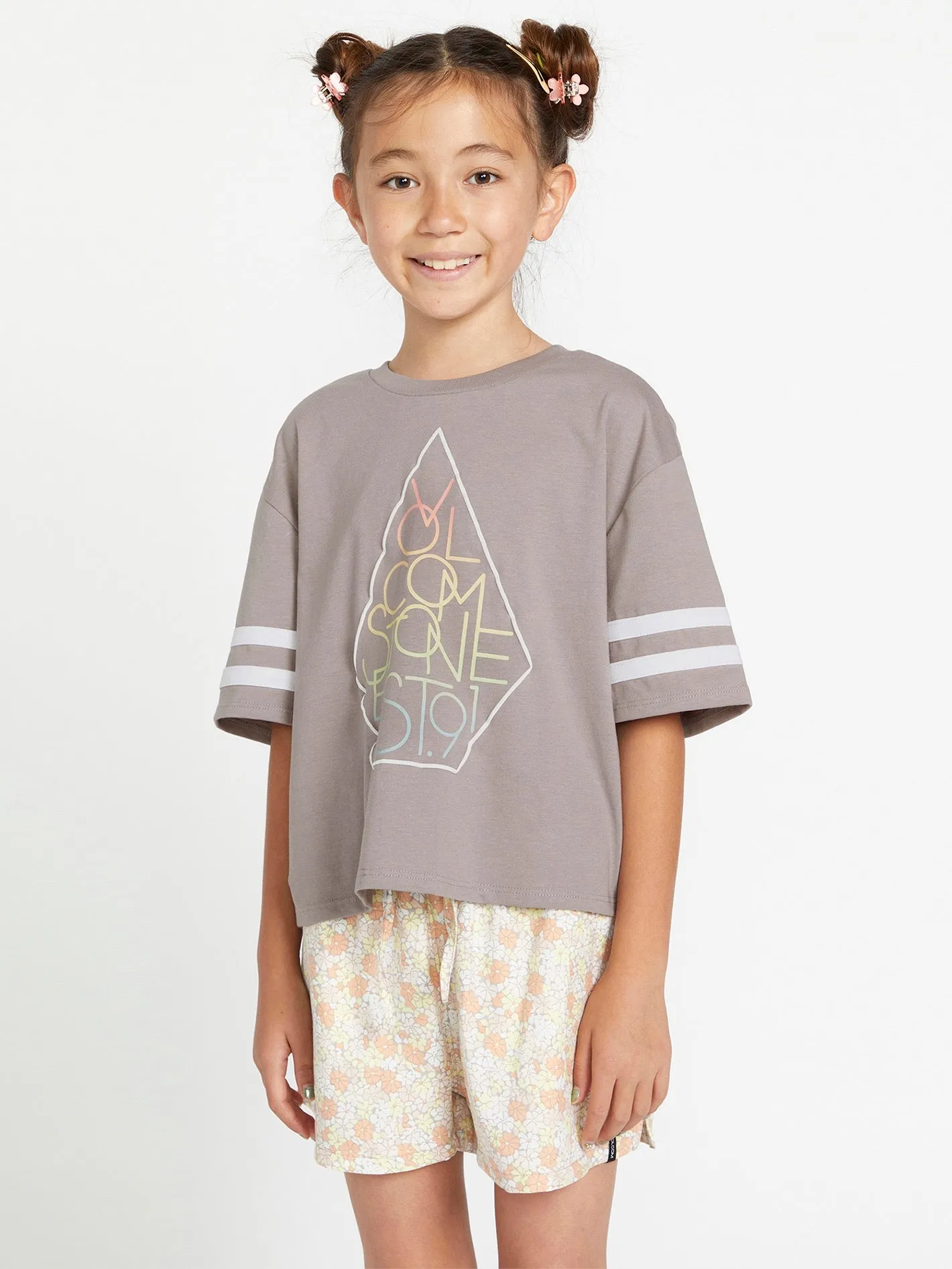 Girls Truly Stoked Tee - Daze Grey sold by Volcom product image thumbnail 4