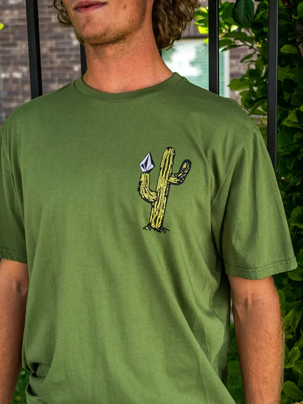 Prickly Farm To Yarn Short Sleeve Tee - Mossstone sold by Volcom