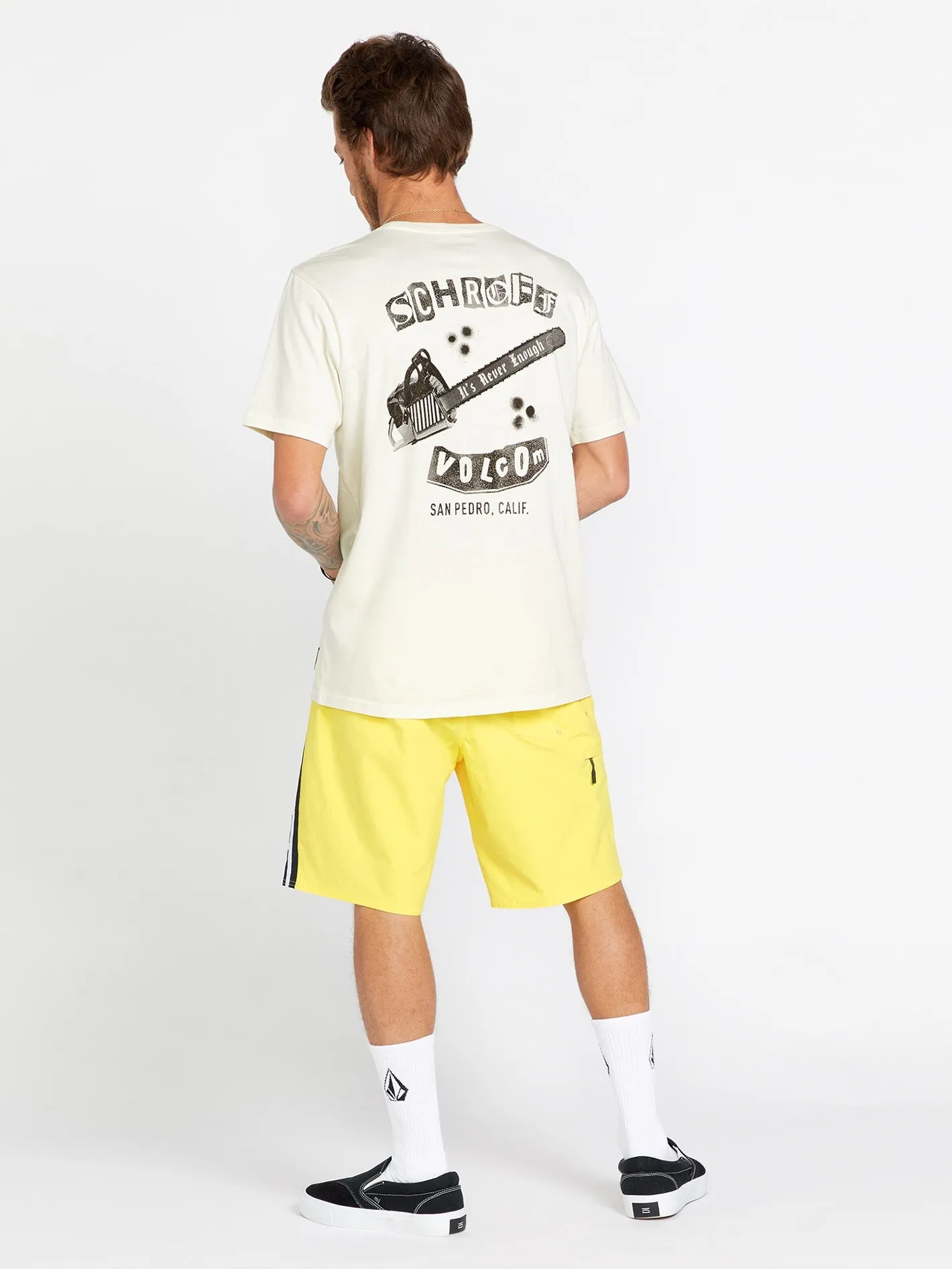 Schroff X Volcom Chainshaw Short Sleeve Tee - Off White sold by Volcom product image thumbnail 4